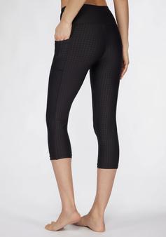 Rückansicht von Lascana Caprileggings 3/4-Tights Damen schwarz