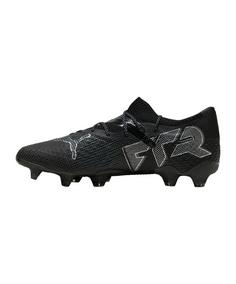 Rückansicht von PUMA FUTURE 7 Ultimate Low FG/AG Lights Out Fußballschuhe schwarzsilber