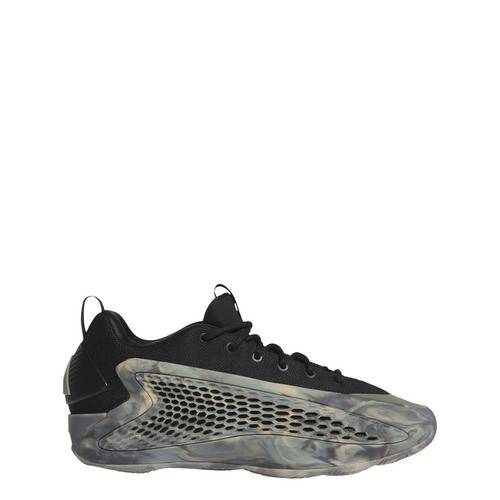 Rückansicht von adidas Anthony Edwards 1 Low Basketballschuh Basketballschuhe Silver Pebble / Core Black / Wonder Beige