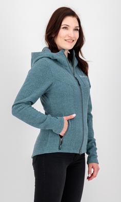 Rückansicht von DEPROC active GLORY MAY Strickfleece Damen smoke