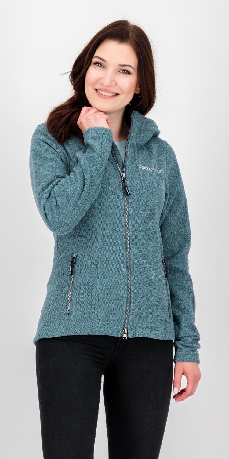 DEPROC active DEPROC active GLORY MAY Strickfleece Damen - smoke - 1 | SportScheck