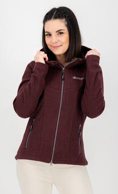 Rückansicht von DEPROC active GLORY MAY Strickfleece Damen berry