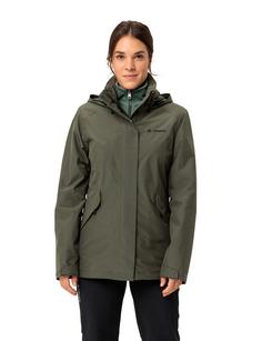 Rückansicht von VAUDE Women's Rosemoor 3in1 Jacket II Doppeljacke Damen khaki