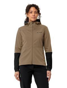 Rückansicht von VAUDE Women's Qimsa Hooded Softshell Jacket Outdoorjacke Damen oat