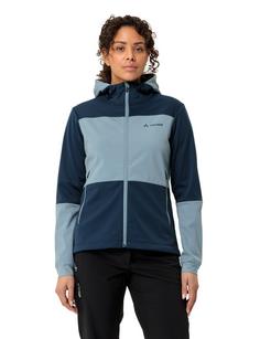 Rückansicht von VAUDE Women's Qimsa Hooded Softshell Jacket Outdoorjacke Damen dark sea