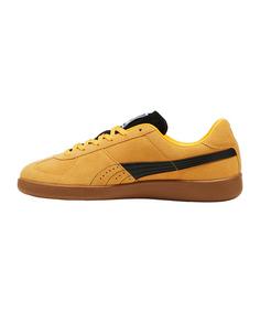 Rückansicht von PUMA Handball Sneaker Weiß Hallenschuhe Herren orangeschwarz