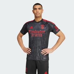 Rückansicht von adidas Benfica Lissabon 24/25 Auswärtstrikot Fußballtrikot Herren Black