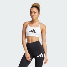 Rückansicht von adidas Aeroreact Graphic Sport-BH Sport-BH Damen White