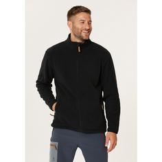 Rückansicht von Gipfelglück Michl Fleecejacke Herren Black