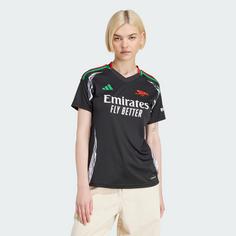 Rückansicht von adidas FC Arsenal 24/25 Auswärtstrikot Fußballtrikot Damen Black