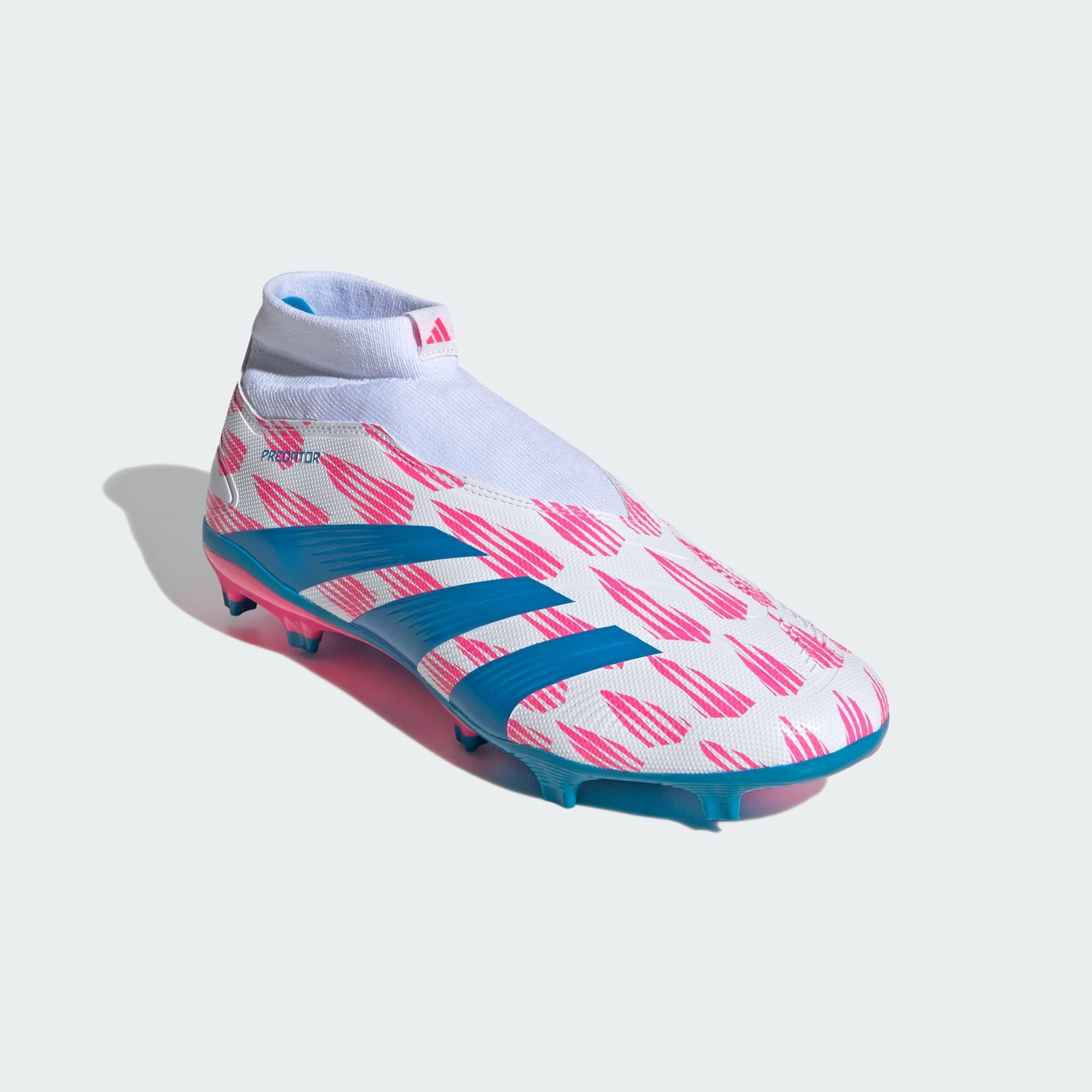 Adidas Predator League Laceless FG FuBballschuh FuBballschuhe Cloud White Solar Blue Solar Pink im Online Shop von SportScheck kaufen