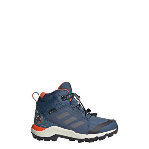 Rückansicht von adidas GTX Terrex Disney Mid Gore-Tex Wanderschuh Winterschuhe Kinder Wonder Steel / Grey Three / Semi Impact Orange