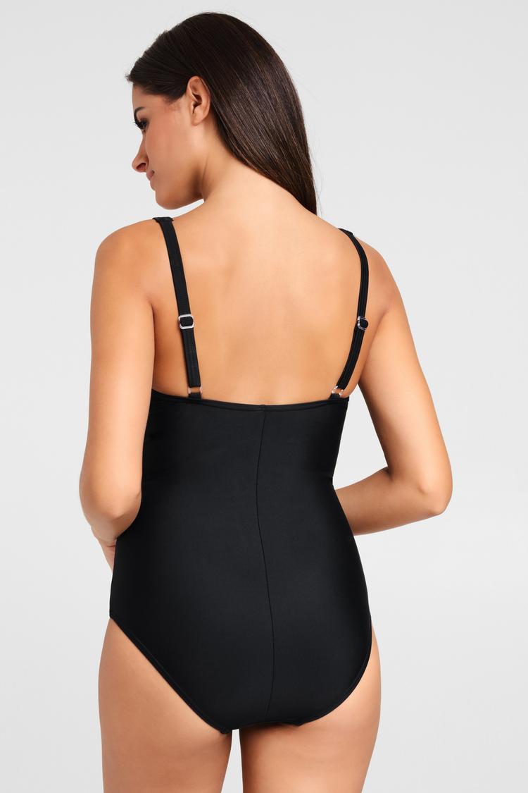 Lascana Lascana Badeanzug Badeanzug Damen - schwarz-rot - 3 | SportScheck