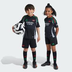 Rückansicht von adidas FC Arsenal 24/25 Mini-Auswärtsausrüstung Fußballtrikot Kinder Black