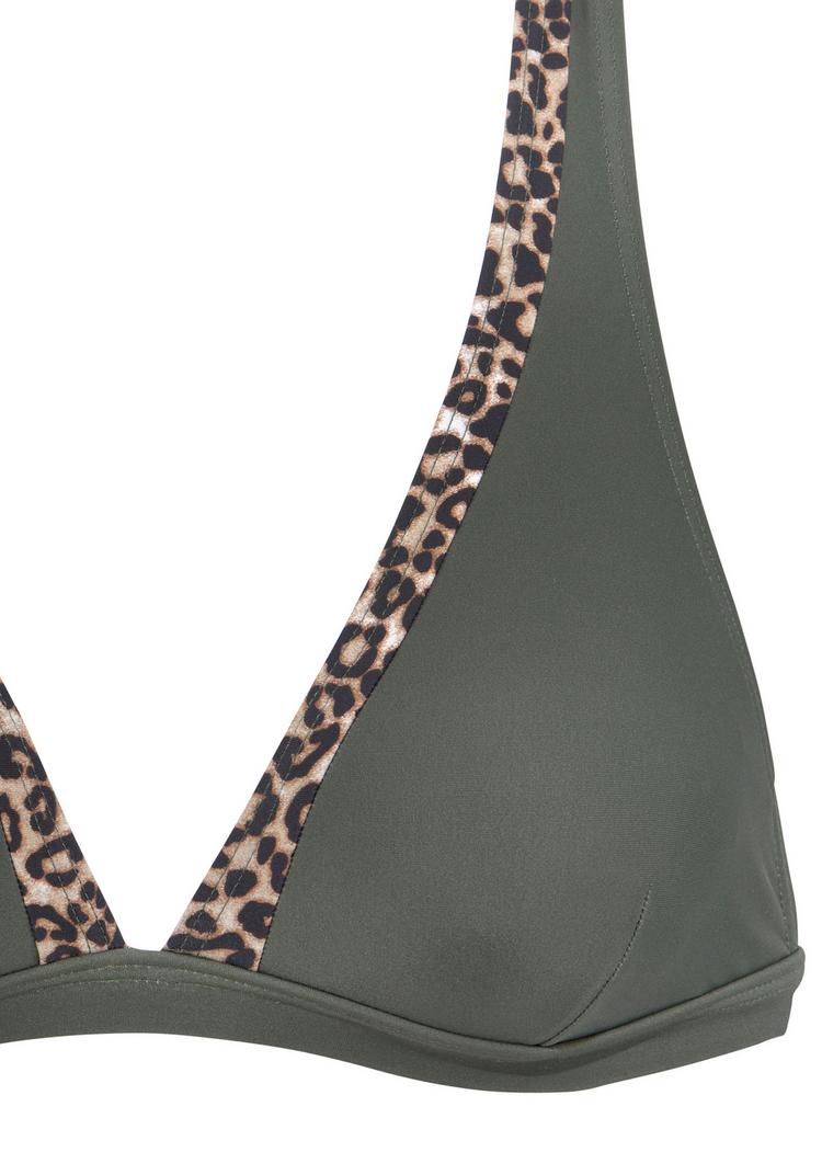 Lascana Lascana Triangel-Bikini-Top Bikini Oberteil Damen - oliv-leo - 0 | SportScheck
