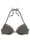 Lascana Push-Up-Bikini-Top Bikini Oberteil Damen - oliv-leo
