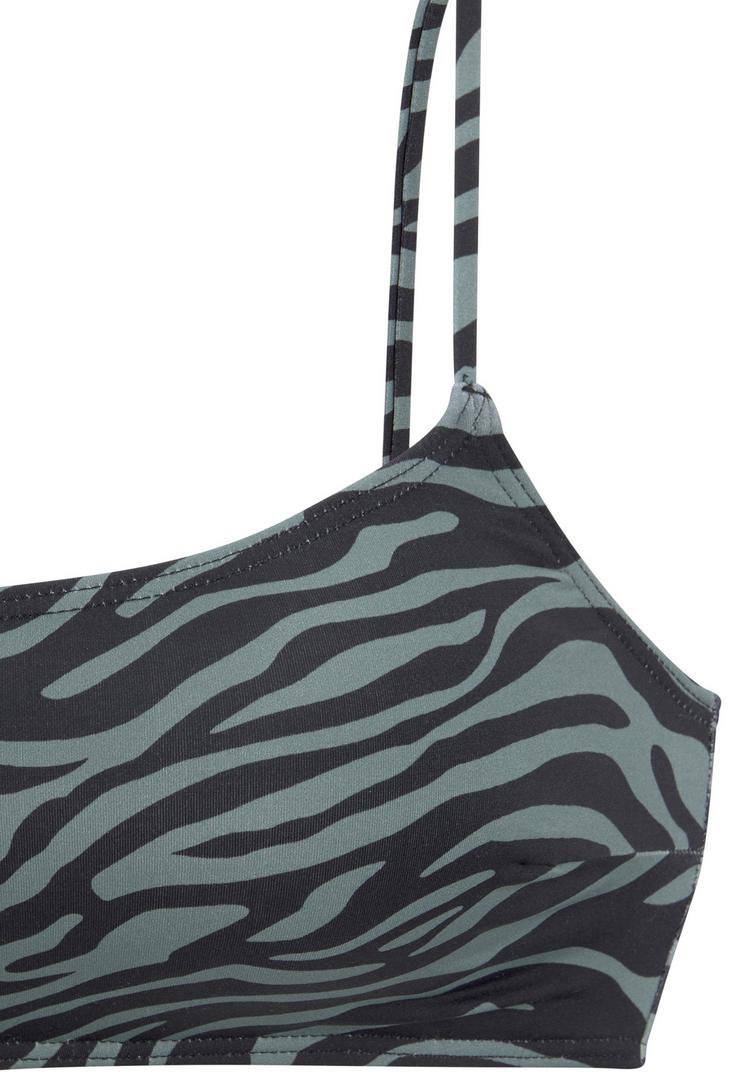 VENICE BEACH VENICE BEACH Bustier-Bikini-Top Bikini Oberteil Damen - schwarz-oliv - 0 | SportScheck