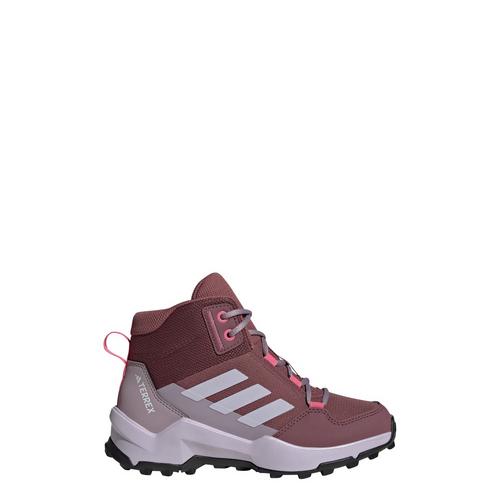 Rückansicht von adidas Terrex Ax4r Mid Wanderschuh Winterschuhe Kinder Burgundy / Silver Dawn / Pink Fusion