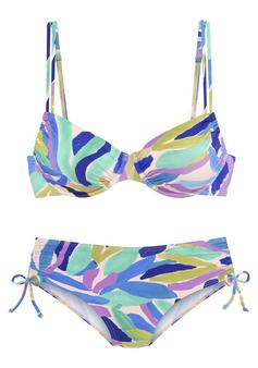 S.OLIVER Bügel-Bikini Bikini Set Damen blau-grün