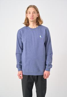 Rückansicht von Cleptomanicx Embro Gull Sweatshirt Herren Heather Estate Blue