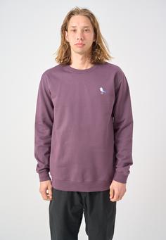 Rückansicht von Cleptomanicx Embro Gull Sweatshirt Herren Plum Perfect