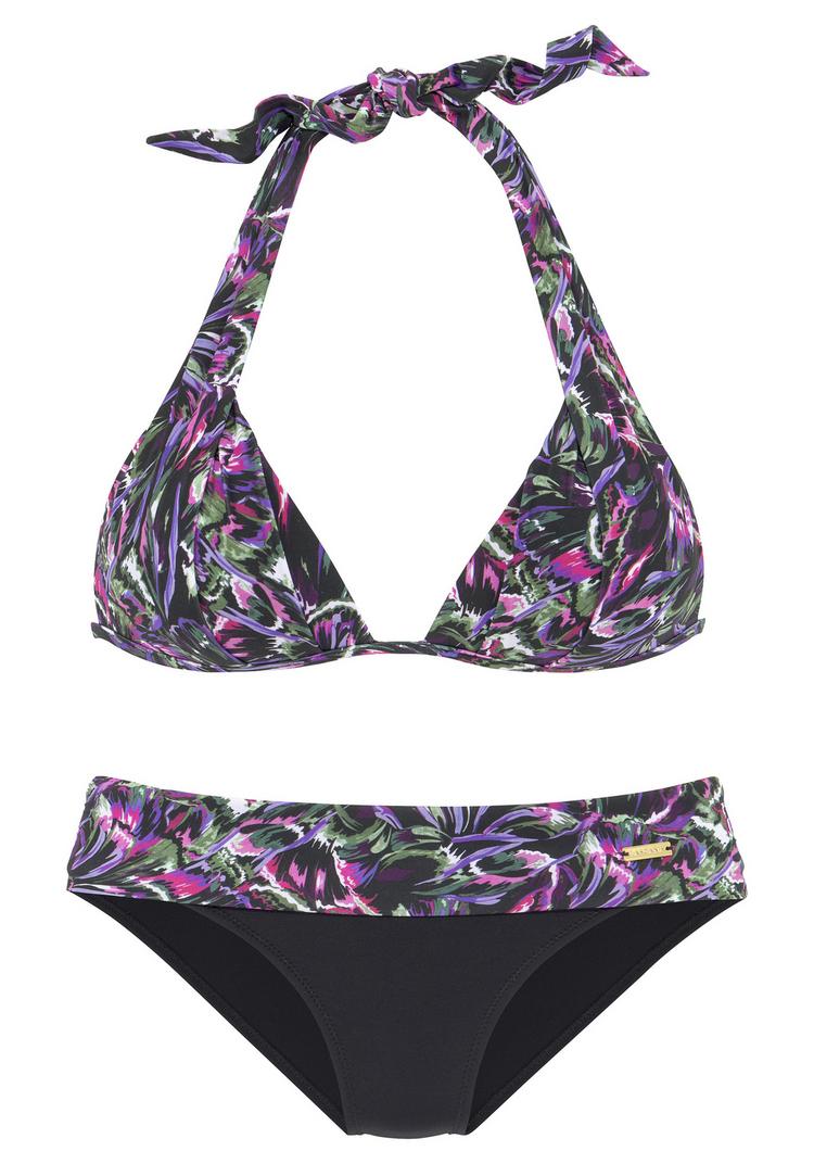 Lascana Lascana Triangel-Bikini Bikini Set Damen - schwarz bedruckt - 0 | SportScheck