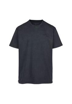 Cleptomanicx Boxy Tee Ligull Washed T-Shirt Herren Blue Graphite