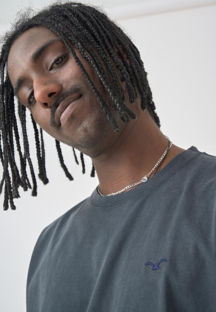 Cleptomanicx Cleptomanicx Boxy Tee Ligull Washed T-Shirt Herren - Blue Graphite - 3 | SportScheck