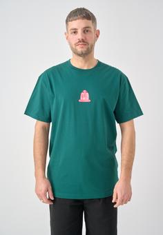 Rückansicht von Cleptomanicx Boxy Tee Cleptomane Printshirt Herren Rain Forest