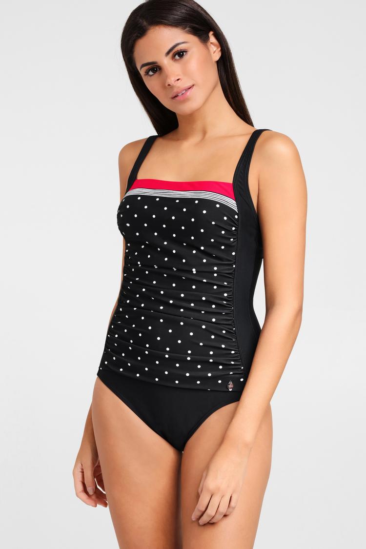 Lascana Lascana Badeanzug Badeanzug Damen - schwarz-rot - 1 | SportScheck