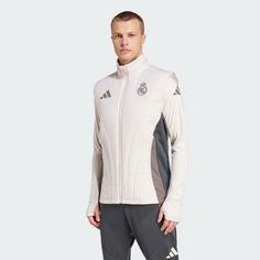 Rückansicht von adidas Real Madrid Winterized Weste Funktionssweatshirt Herren Putty Mauve / Grey / Charcoal