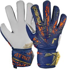 Reusch Attrakt Grip Junior Torwarthandschuhe 4410 premium blue/gold
