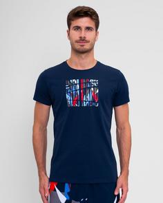 Rückansicht von BIDI BADU New York 2024 Chill Tee Tennisshirt Herren dunkelblau/rot/blau