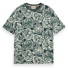 Scotch & Soda T-Shirt T-Shirt Herren Grün/Weiß