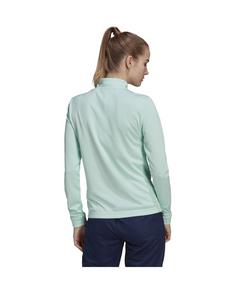 Rückansicht von adidas Entrada 22 HalfZip Sweatshirt Damen Funktionssweatshirt Damen tuerkisweiss