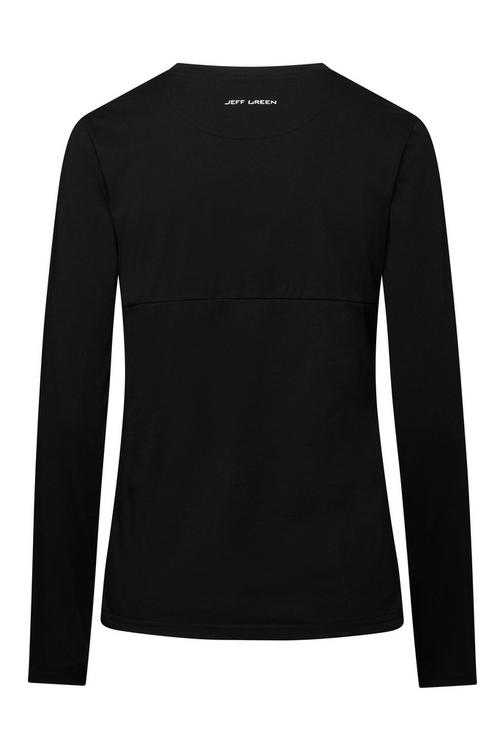 Rückansicht von Jeff Green Bea Langarmshirt Damen Mint Grey/Olive