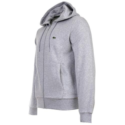 Rückansicht von Lacoste Sweatjacke Sweatjacke Herren Grau