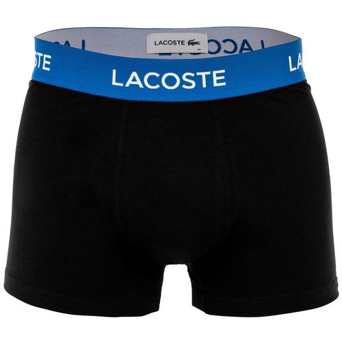 Rückansicht von Lacoste Boxershort Hipster Herren Schwarz/Blau