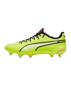 PUMA KING Ultimate MxSG Eclipse Fußballschuhe gruenschwarzrosa