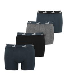 PUMA Promo Solid Boxer 4er Pack Boxershorts Herren gruen