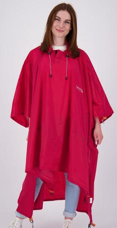 Rückansicht von DEPROC active CORNWALL PONCHO WMN Poncho Damen rot