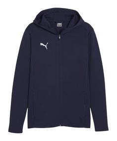 PUMA teamFINAL Casuals Kapuzenjacke Fußballtrikot Herren dunkelblausilber