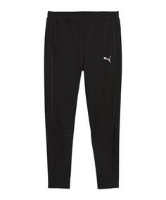 PUMA teamFINAL Casuals Jogginghose Damen Fußballshorts Damen schwarzsilber