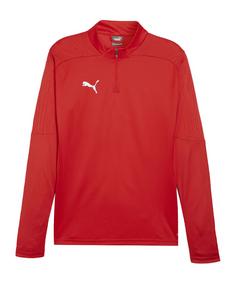 PUMA teamFINAL Training 1/4 Zip Sweatshirt Fußballshorts Herren rotsilber