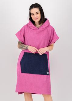 Rückansicht von DEPROC active PONCHINO Badeponcho PARLEE BEACH Badeponcho Damen rose