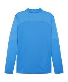 Rückansicht von PUMA teamFINAL Training 1/4 Zip Sweatshirt Fußballshorts Herren dunkelblausilber