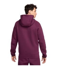 Rückansicht von Nike Paris St. Germain Tech Fleece Hoody Sweatshirt rot