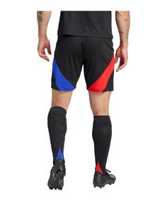 Rückansicht von adidas Olympique Lyon Short Away 2024/2025 Fußballshorts schwarz