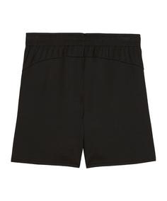 Rückansicht von PUMA teamFINAL Training Short Kids Fußballshorts Kinder schwarzsilber