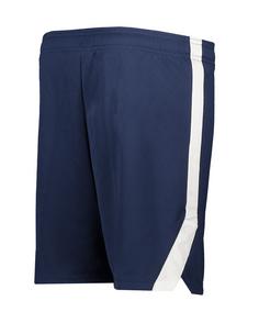 Rückansicht von Nike Dri-FIT Knit Short Kids Fußballshorts Kinder blauweiss